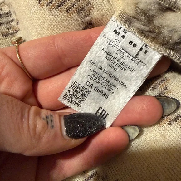 ETOILE ISABEL MARANT Mackensy Fuzzy Zip-Front Jacket - Picture 3 of 9